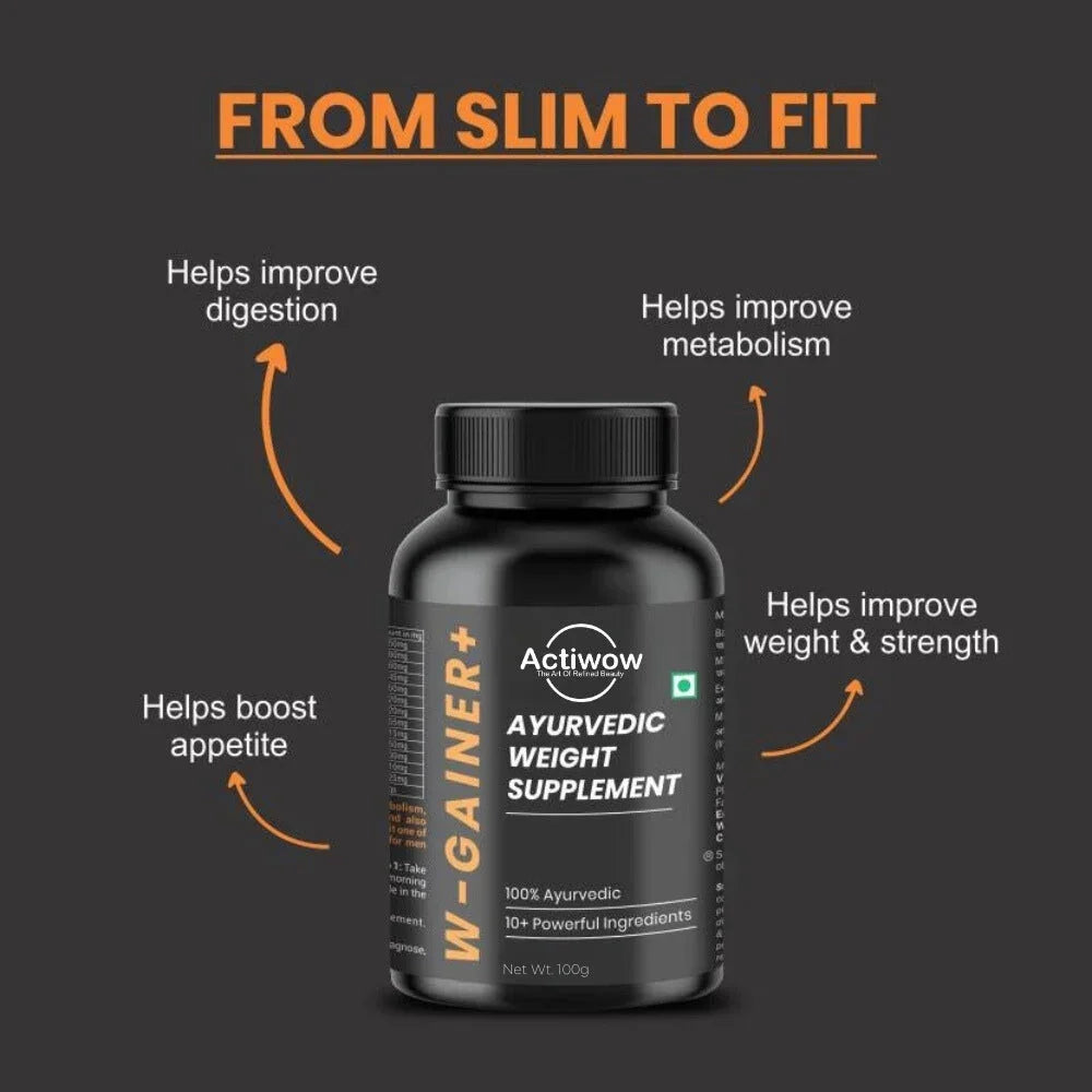 Actiwow W-Gainer+ Ayurvedic Weight Supplement Actiwow