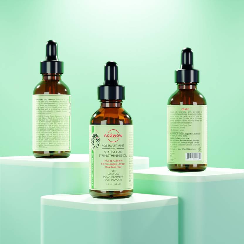 Actiwow Rosemary Mint Scalp & Hair Strengthning Oil (60ml) Actiwow