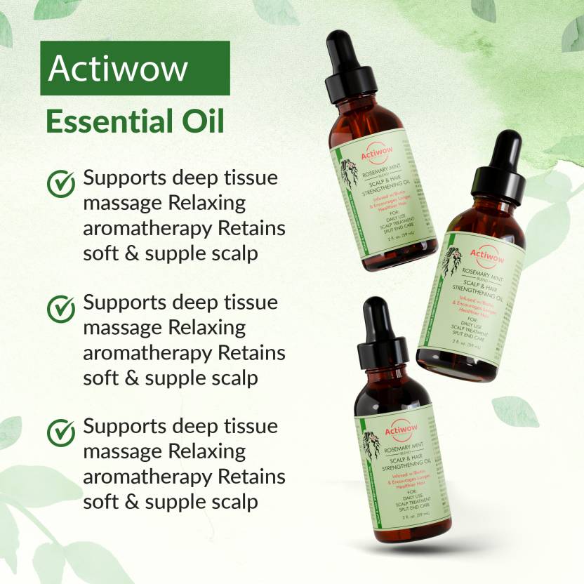 Actiwow Rosemary Mint Scalp & Hair Strengthning Oil (60ml) Actiwow