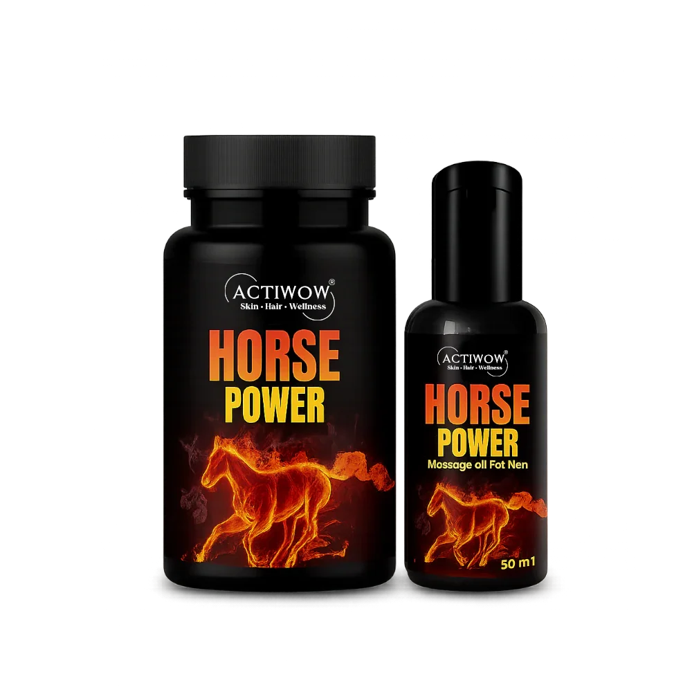 Horse Power Capsules & Oil Combo – Boost Men’s Stamina & Energy Naturally Actiwow
