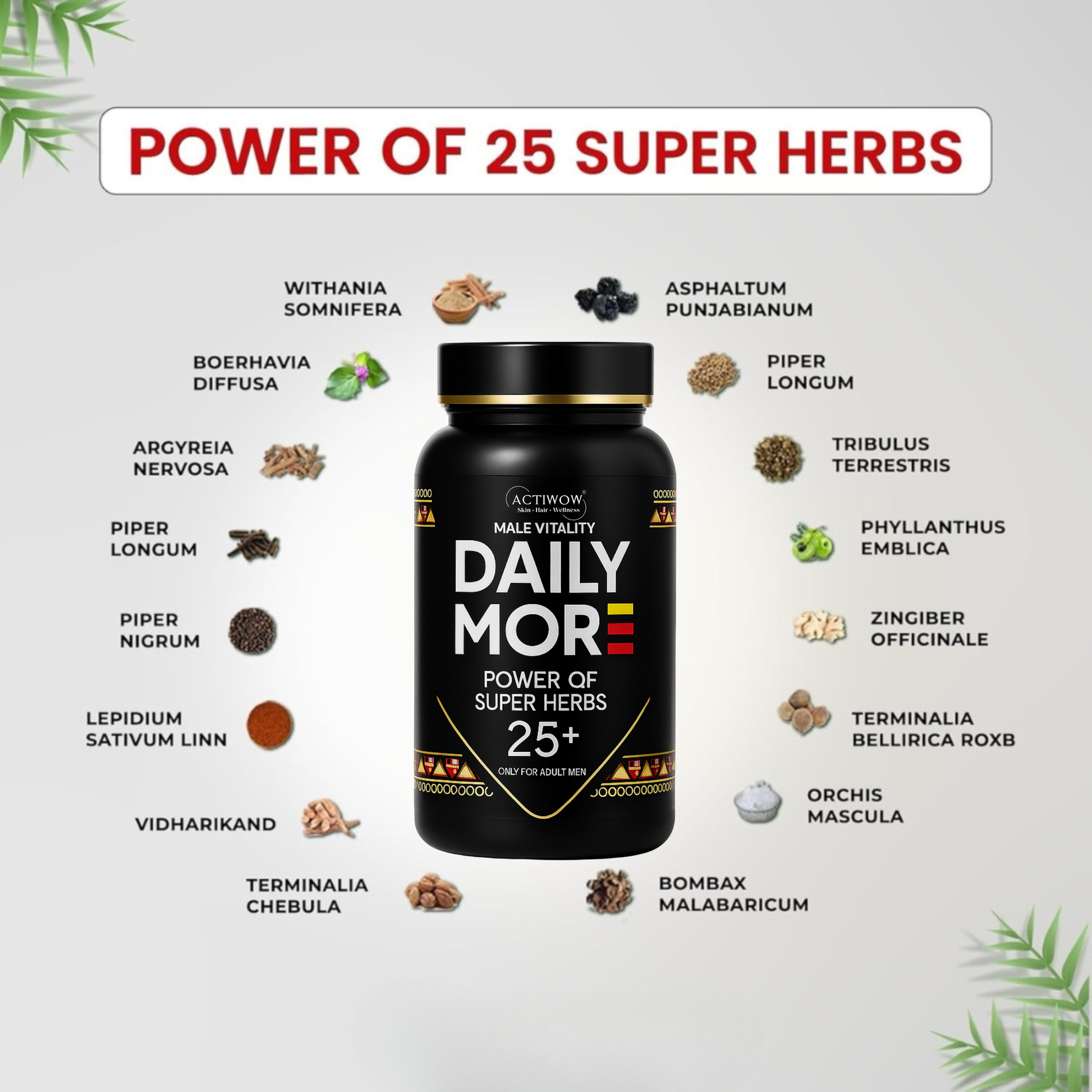 Actiwow Play More Combo – Power of 25 Super Herbs | Get Play More Oil Worth ₹599 Free! (Copy) Actiwow