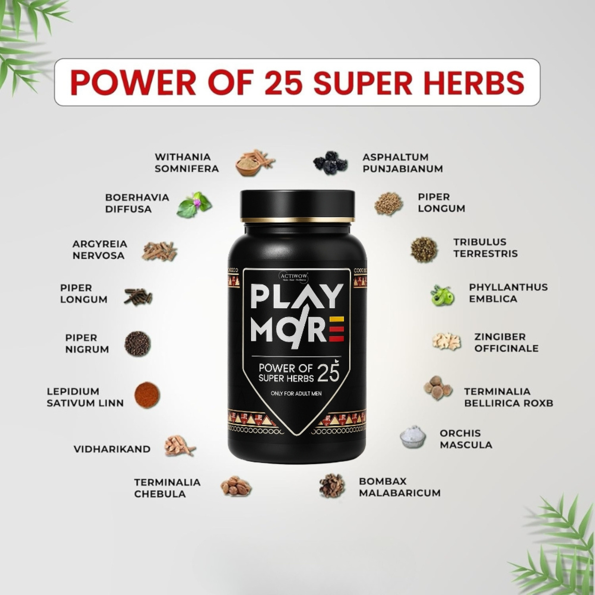 Actiwow Play More Capsules & Oil Combo | Free Vitality Booster Actiwow